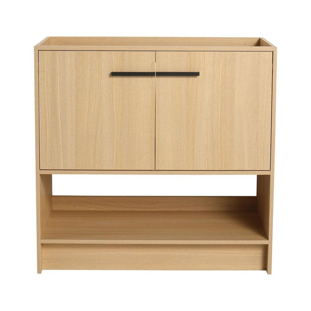 35.25 in. Bath Vanity Cabinet without Top in Oak Unassembled price history on PriceWatchPro