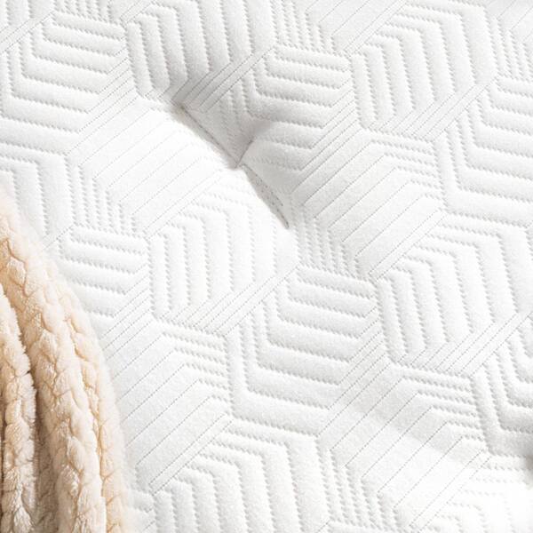 mm-mti（ホワイト） Zinus Twin Medium Quilted Top 6 in. Foam and Spring Hybrid