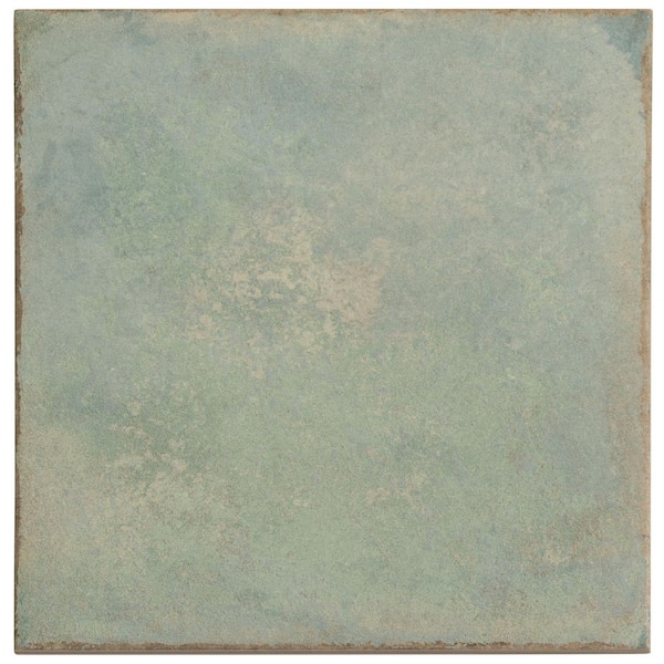 Faenza 8 in. x 8 in. Matte Dusty Sage Green Porcelain Square Tile Sample (0.44 sq ft)