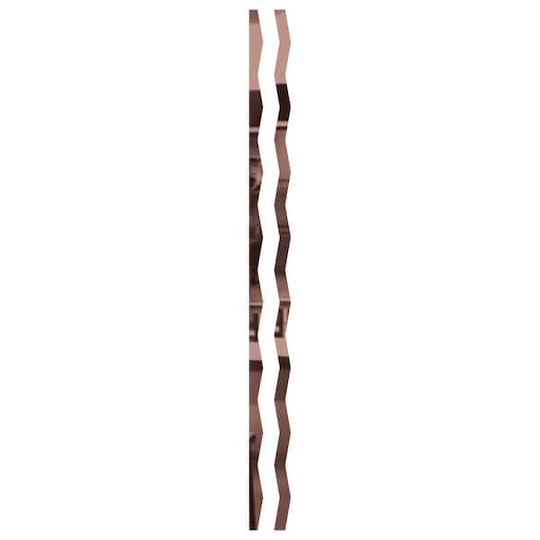 Ekena Millwork Eastport 0.125 in. T x 0.13 ft. W x 4 ft. L Rose Gold Mirror Acrylic Resin Decorative Wall Paneling 44-Pack