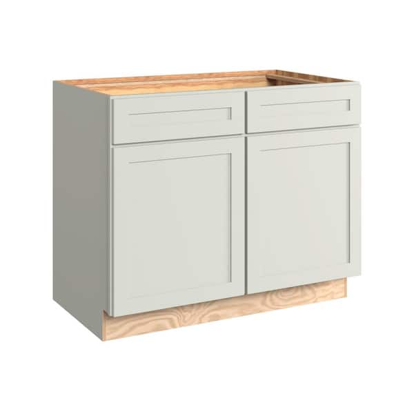 Thornton 42 in. W x 24 in. D x 34.5 in. H Assembled Plywood Shaker Sink Base Kitchen Cabinet in Moonshine