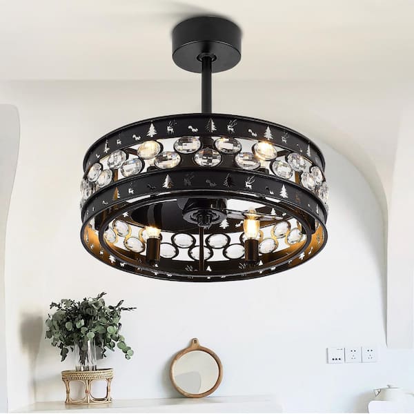Sky Hog Grover 20 in. Indoor Black Ceiling Fan with Remote and Light Included