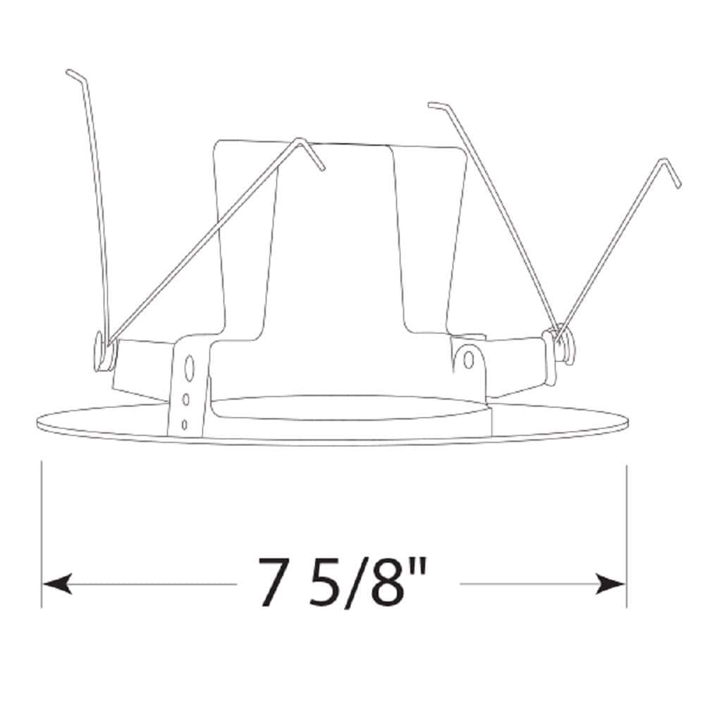 White Aluminum 6-Inch Open Recessed Trim Light