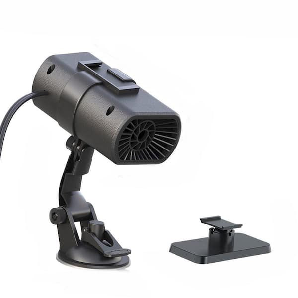 12V 150W Electric Car Heater, 2-in-1 Defroster and Defogger, Fast 30s Heating, 360° Rotation, Low Noise, Material, Black