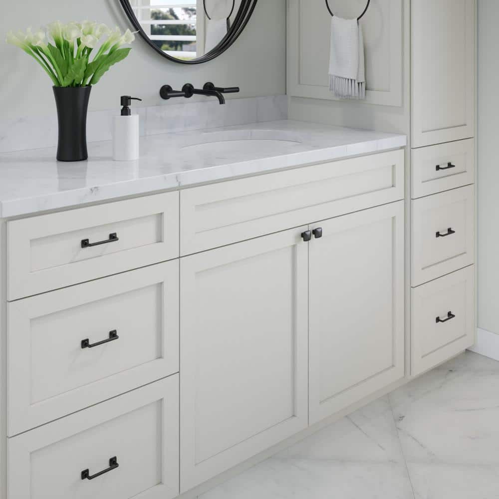 Matte Black 3-1/2" Modern Industrial Bar Pull