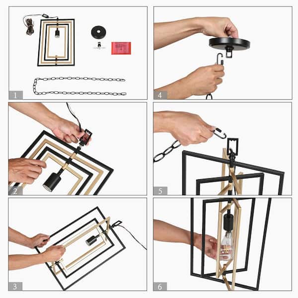 Uolfin Modern Kitchen Island Pendant Light 1-Light Rectangle Uolfin Modern Kitchen Island Pendant Light 1-Light Rectangle