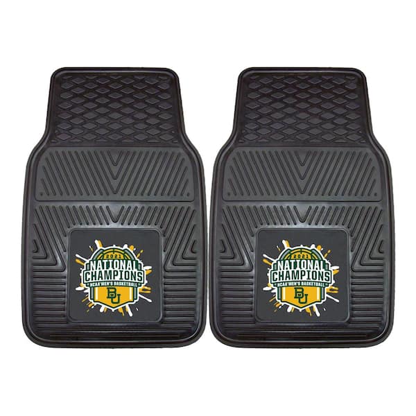 FANMATS Baylor University 2021 NCAA Basketball National Championships Heavy Duty Vinyl Car Floor Mat Set - 2 Pieces