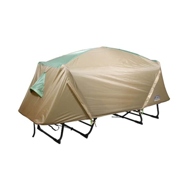 To interact Chromatic Restraint Kamp-Rite Oversize Tent Cot Folding Outdoor Camping Hiking Sleeping Bed,  Tan KAMPDTC444 - The Home Depot
