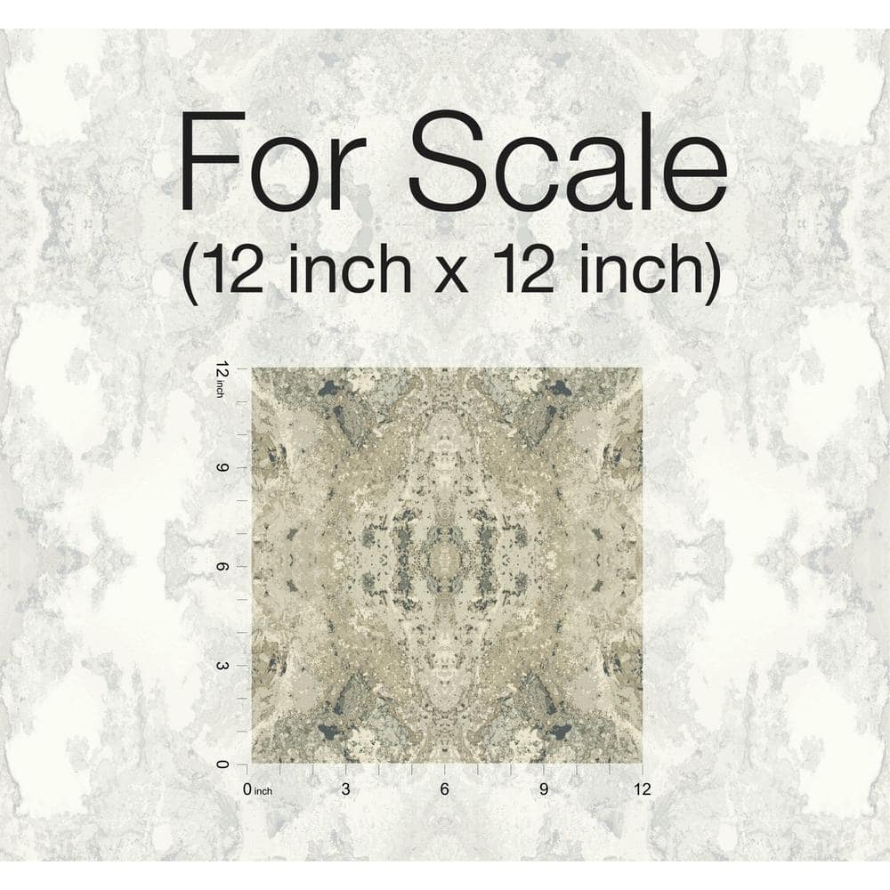 Gray Kaleidoscope Pattern Peel and Stick Wallpaper