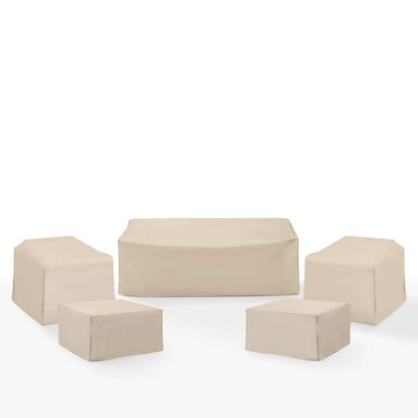 CROSLEY FURNITURE 5-Piece Tan Outdoor Furniture Cover Set