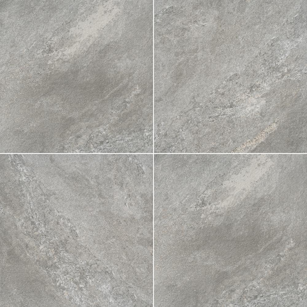 MSI Quarzo Gray 24 in. x 24 in. Porcelain Paver Floor and Wall Tile (8 ...