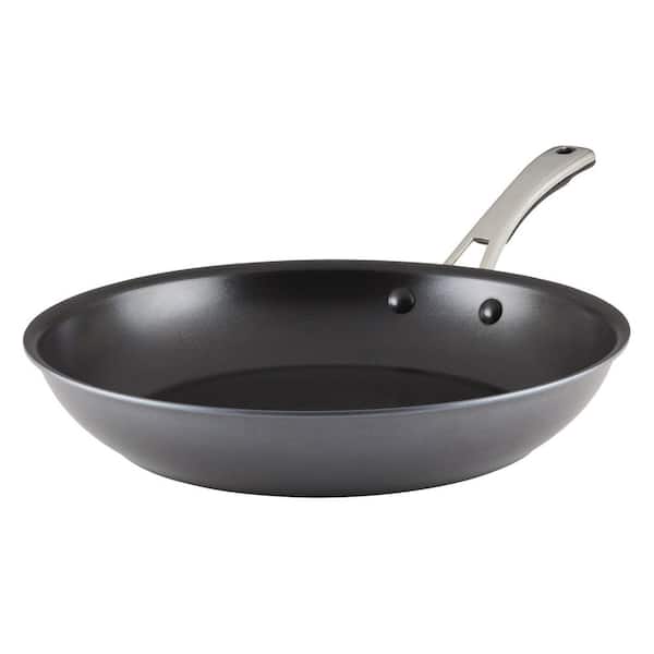 Rachael Ray Cook + Create 12 .5 in. Hard Anodized Aluminum Nonstick Frying Pan in Black