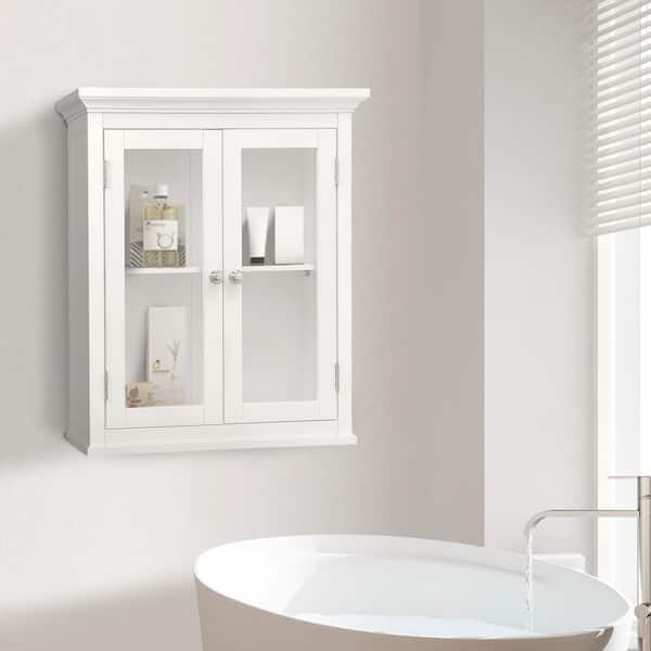 Teamson Home Madison 7 in. D x 20 in. W x 24 in. H Removable Wall Cabinet, White