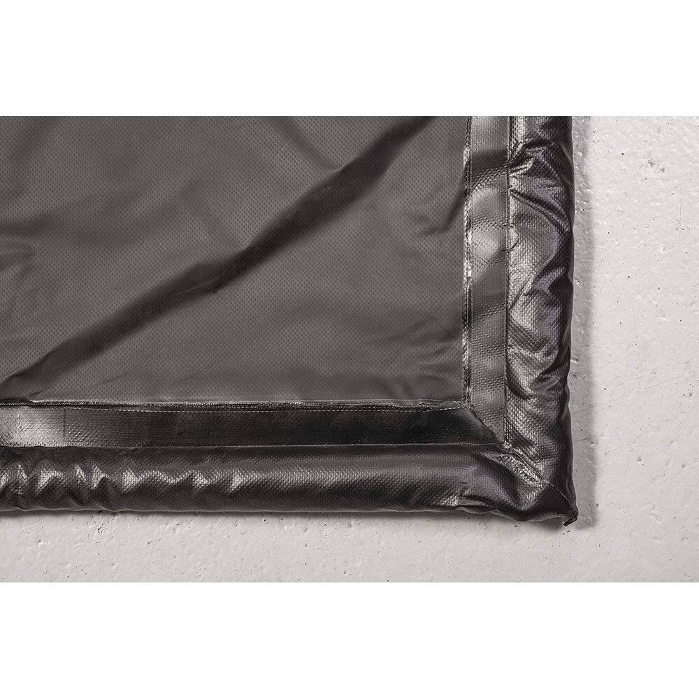Black PVC Garage Containment Mat with Squeegee, 7.9' x 16'