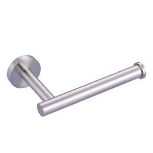 Brushed Nickel Wall-Mount Single Arm Toilet Paper Holder for Bathroom, Washroom in Stainless Steel