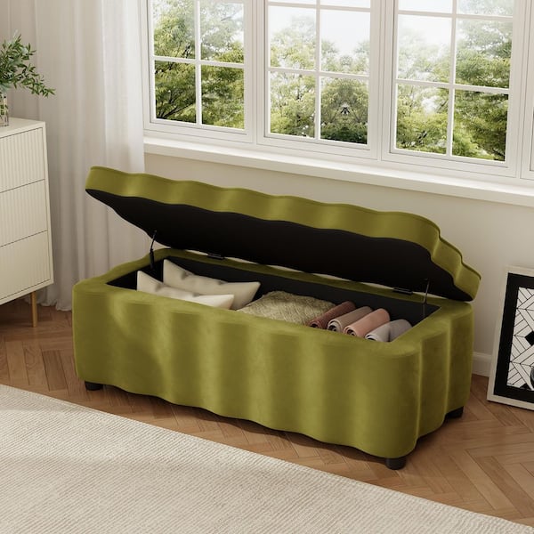 CHRISTOPHER KNIGHT HOME Lamont Modern Olive Green Velvet Upholstery ...