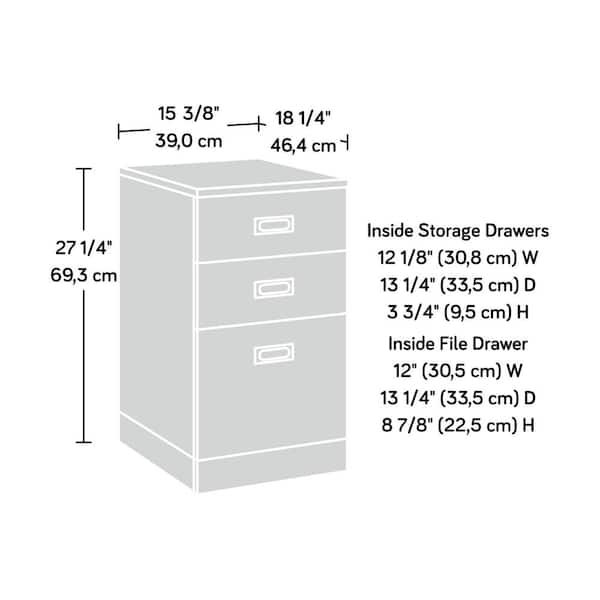 SAUDER Dixon City 2-Drawer Brushed Oak 29 in. H x 32 in. W x 20 in. D  Engineered Wood Lateral File Cabinet 431453 - The Home Depot