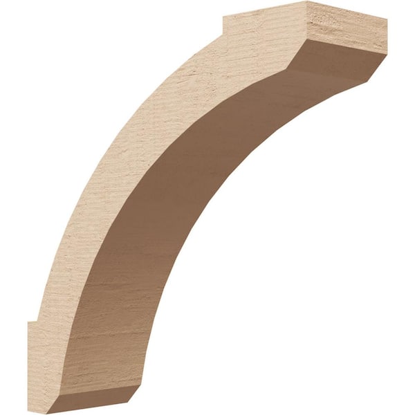Ekena Millwork 3 in. x 10 in. x 10 in. Lafayette Rough Cedar Woodgrain Timberthane Polyurethane Knee Brace, Primed
