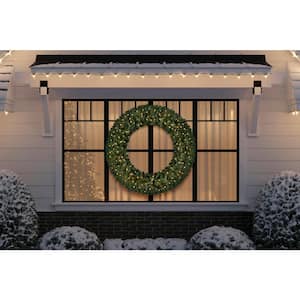 60 in. Pre-Lit LED Wesley Pine Artificial Christmas Wreath