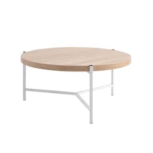 Mariana 36.5 in. Natural Round Wood Coffee Table