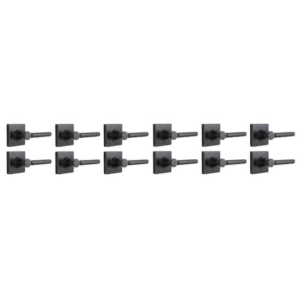 Tonebridge Aged Bronze Hall/Closet Door Lever with Square Rose 12-Pack