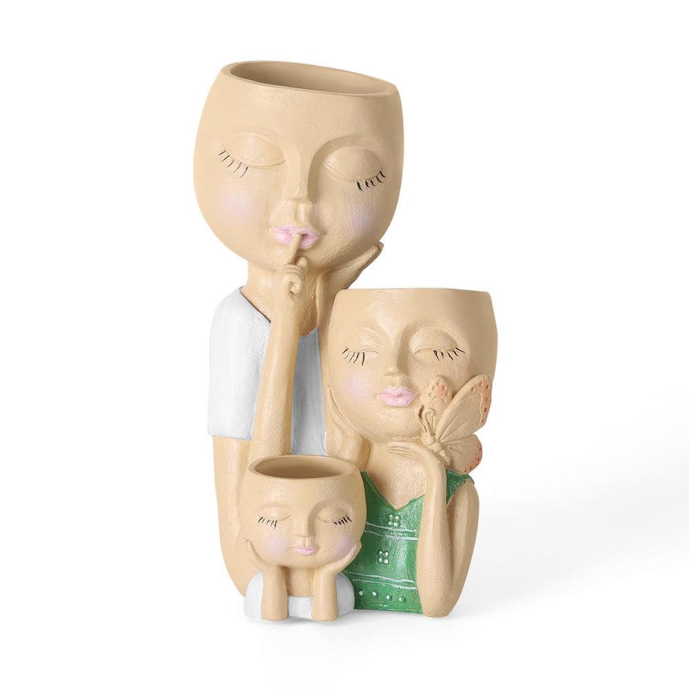 3 Head Planter Pot, Resin Plant Pot, Indoor/Outdoor Decorative Flower Pot price history on PriceWatchPro