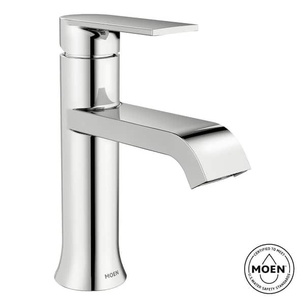Genta Single Handle Single Hole Bathroom Faucet with Drain Kit Included in Chrome