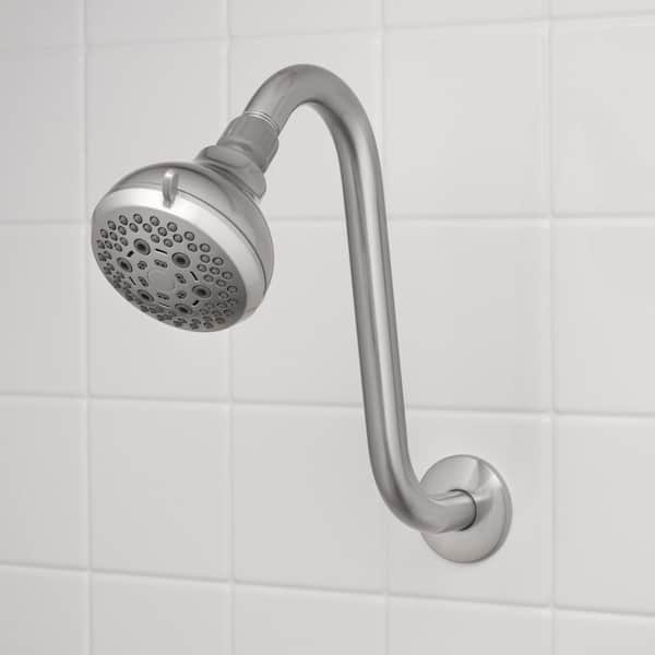 Glacier Bay 11 In S Style Shower Arm, S Shaped Shower Arm Brushed Nickel