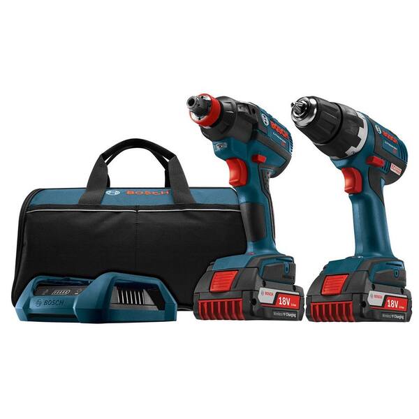 Bosch 18-Volt Lithium-Ion Cordless Drill/Driver and Socket-Ready Impact Driver Combo Kit with Wireless Charging Kit (2-Tool)