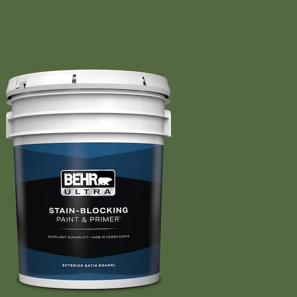 BEHR ULTRA 5 gal. #M380-7 Alfalfa Extract Satin Enamel Exterior Paint & Primer