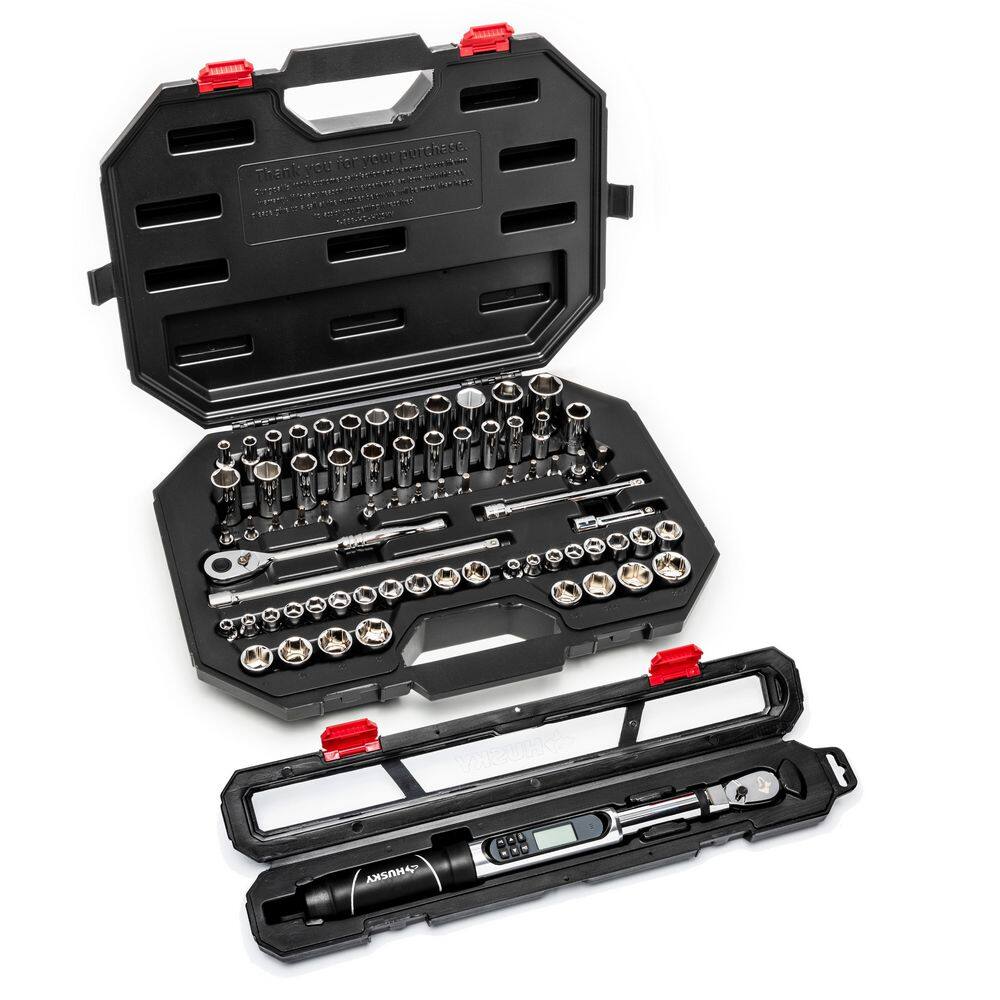 PRO BIKE TOOL 3/8 Inch Drive Click Torque Wrench Set - Bicycle Maintenance  for 10 to 15 Nm - Includes 1/2 & 1/4 Adapters, Extension Bar & Storage