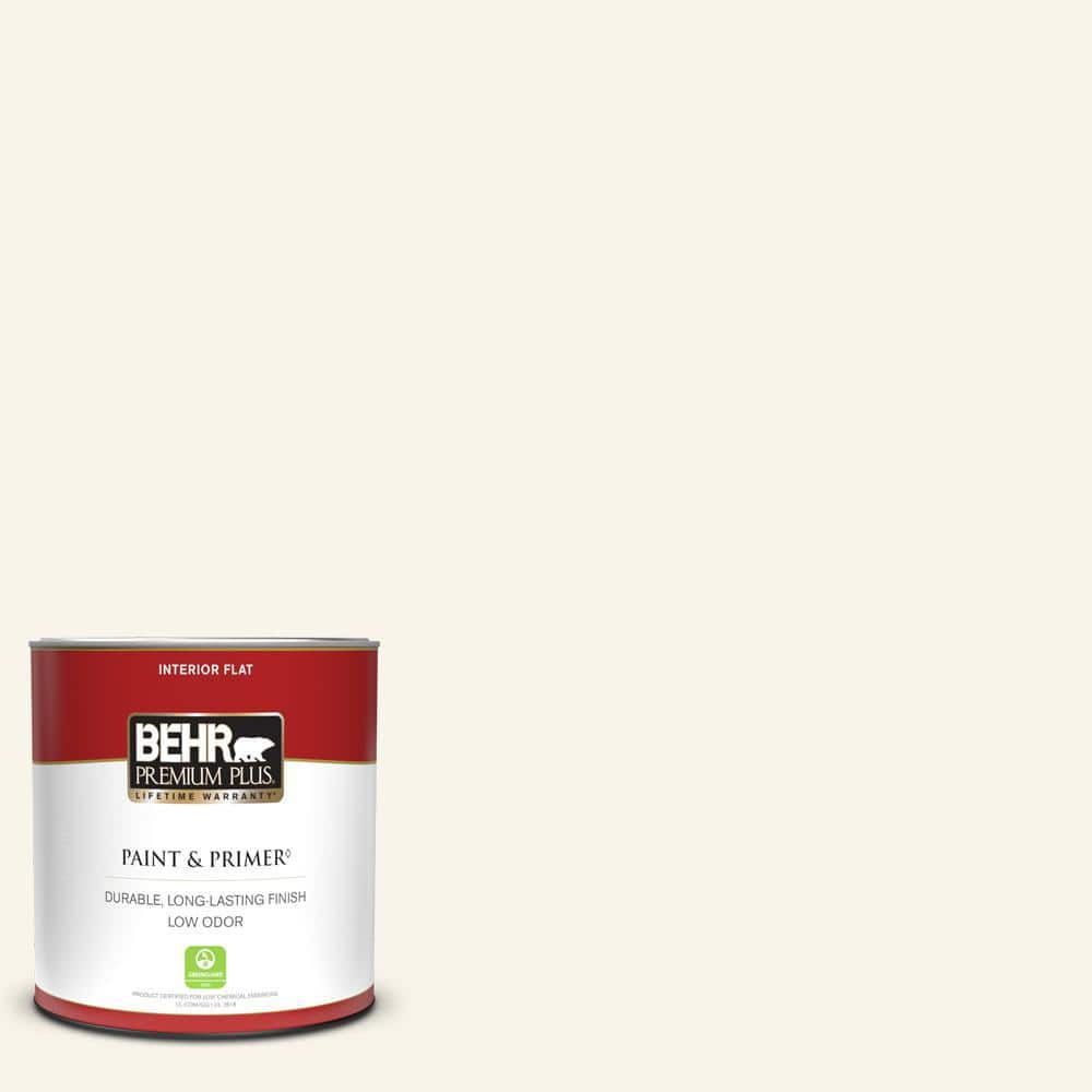 BEHR PREMIUM PLUS 1 qt. Designer Collection DC005 Natural White Flat