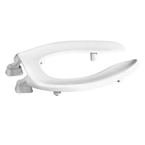 ADA Compliant 2 in. Raised Open Front No Cover Toilet Seat in White