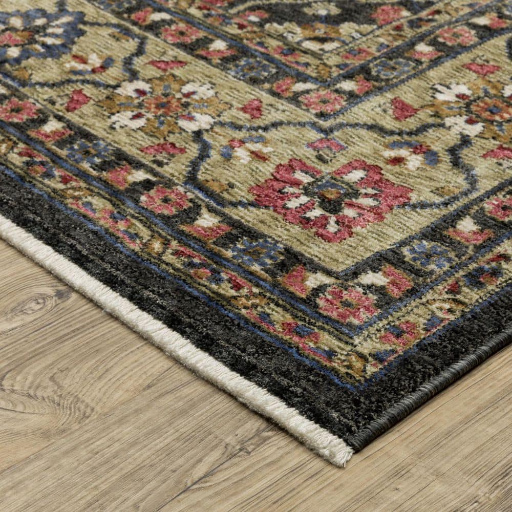 2' X 3' Beige And Green Abstract Area Rug With Fringe price history on PriceWatchPro