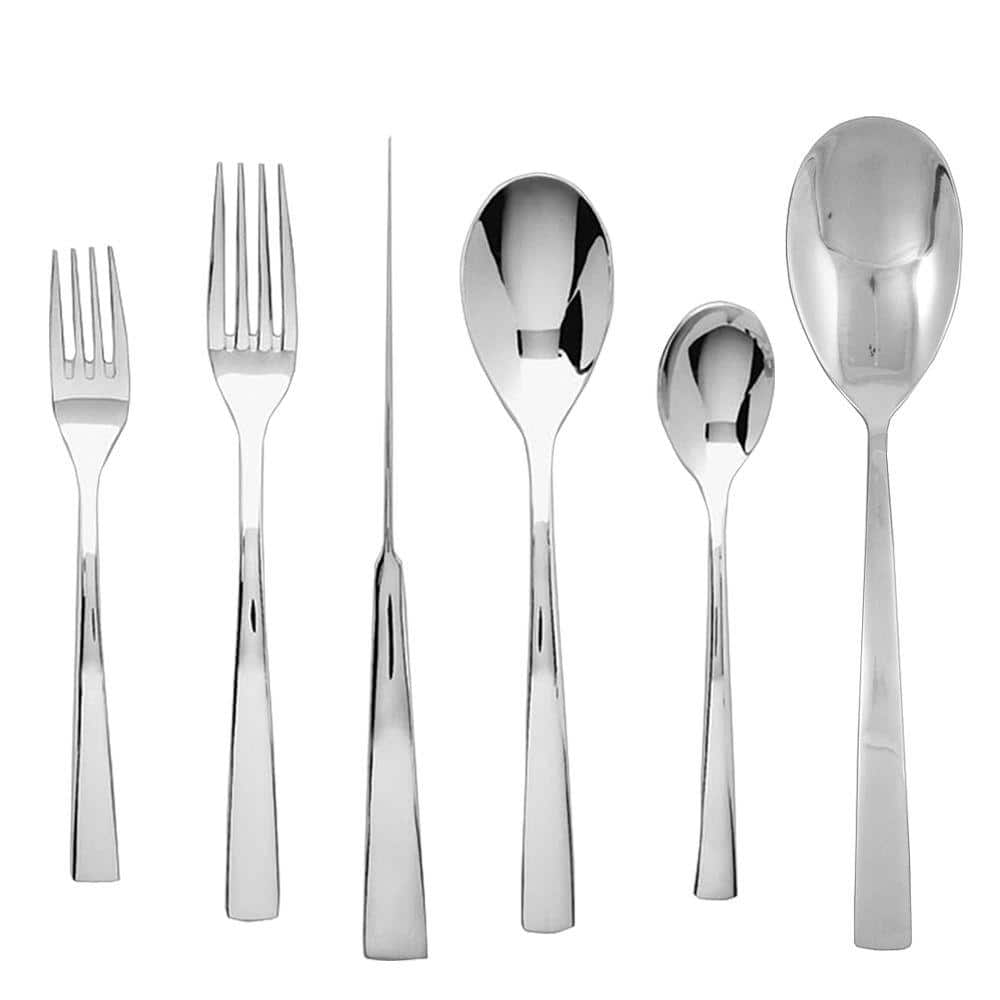 President 42-Piece Stainless Steel Flatware Set with Mirror Finish