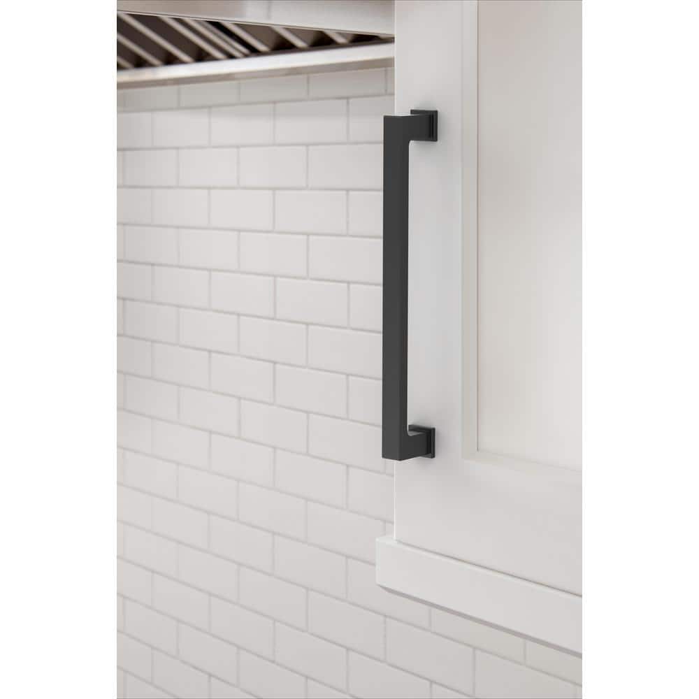 Matte Black Modern Cabinet Pull with Mounting Hardware