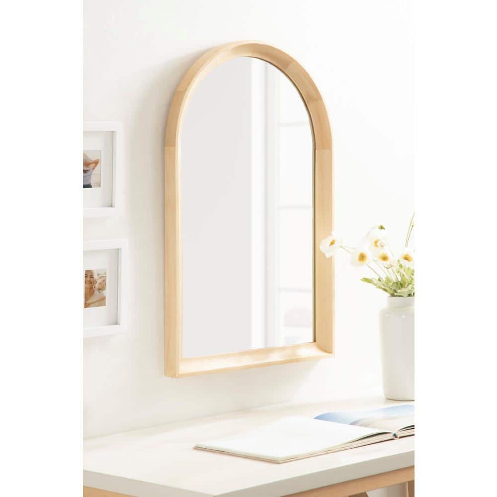 Natural Wood Arched Wall Mirror 20 x 30