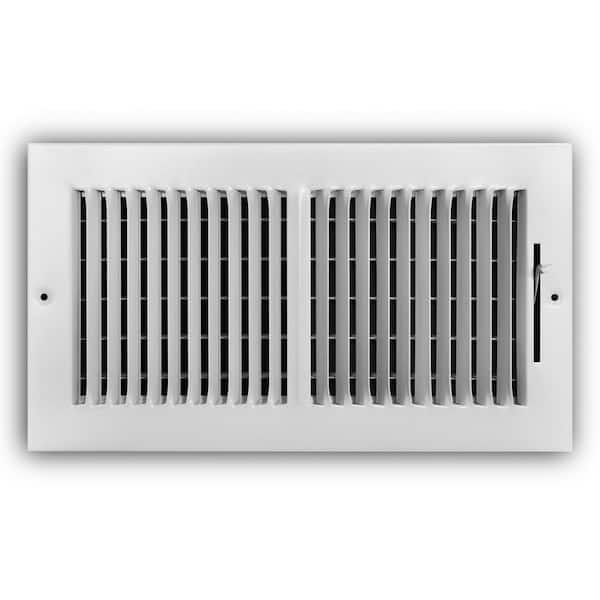 Everbilt 12 in. x 6 in. 2-Way Steel Wall/Ceiling Register in White