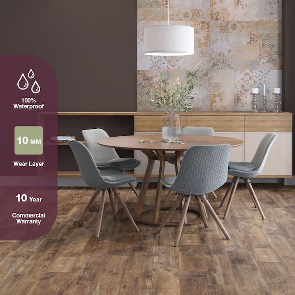 Rebel Trail Pine Rustic Brown 10 mm T x 8 in. W Waterproof Laminate Wood Flooring (18.60 sq. ft./Case)
