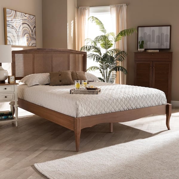 Baxton Studio Marieke Ash walnut King Platform Bed 159 98109811 HD