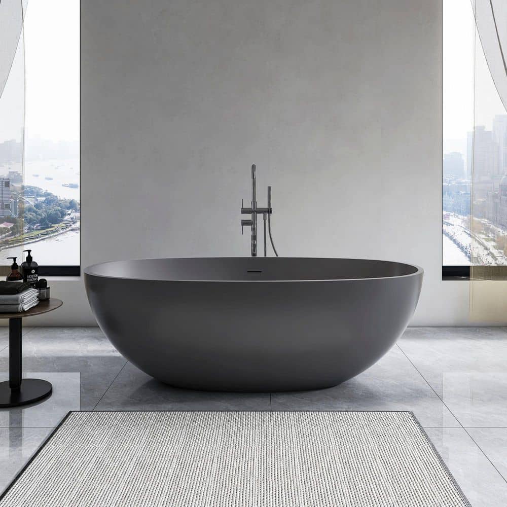 Xspracer Moray 65 in. x 30 in. Solid Surface Stone Resin