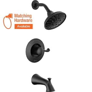 Esato Single-Handle 5-Spray Tub and Shower Faucet with H2Okinetic in Matte Black (Valve Included)