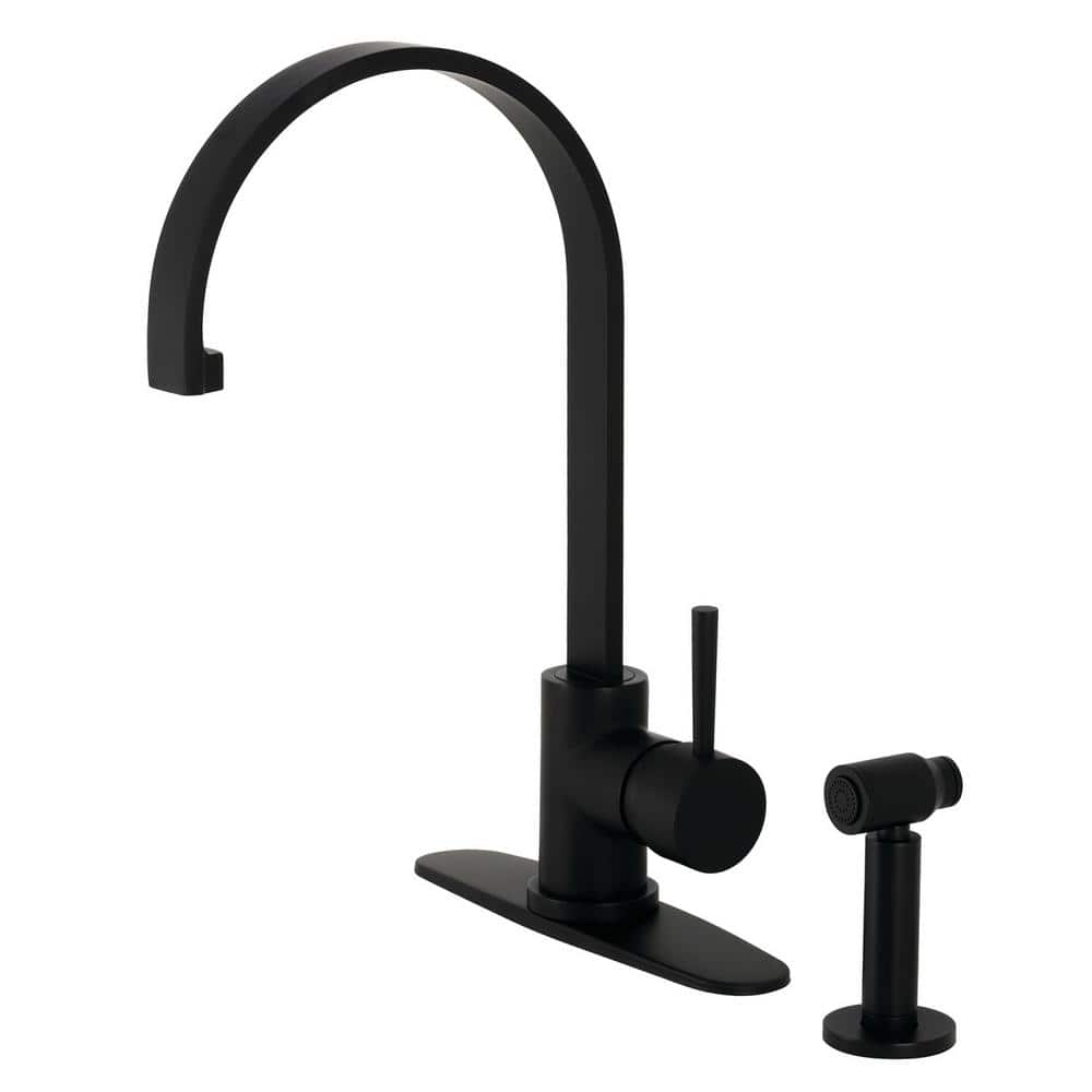 Concord Single-Handle Kitchen Faucet with Side Sprayer in Matte Black price history on PriceWatchPro