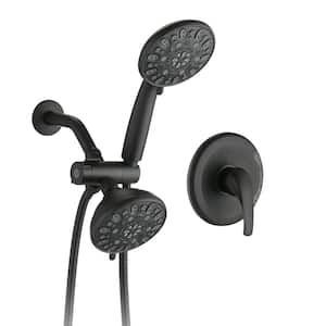 Single-Handle 7-Spray Patterns with 1.8 GPM Shower Faucet in Matte Black