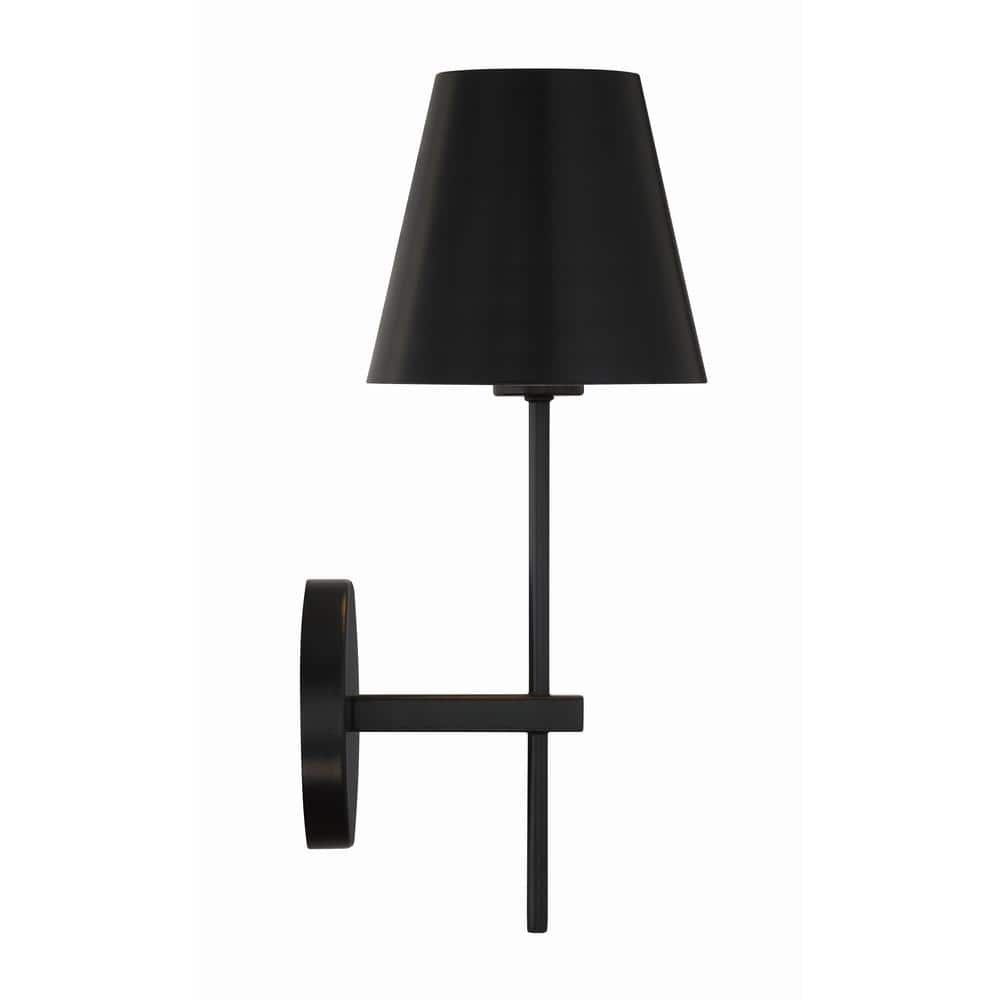 Xavier Matte Black Steel Cylinder Dimmable Wall Sconce