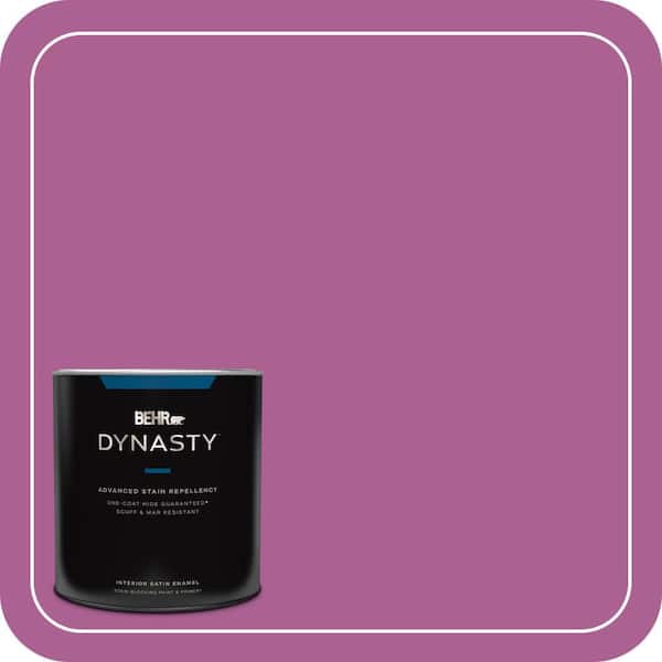 BEHR DYNASTY 1 qt. #680B-6 Exotic Bloom Satin Enamel Interior Stain-Blocking Paint & Primer