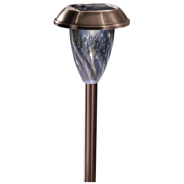 Moonrays Keswick-Style Solar Powered 15-Lumen Pearl Bronze Outdoor Integrated LED Landscape Path Light (4-Pack)