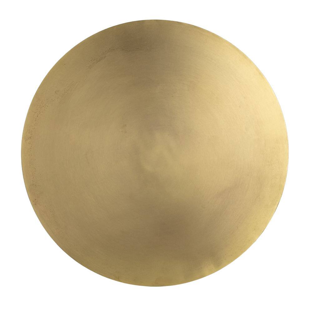 Elegant Gold Metal Round Side Table, 18 inches