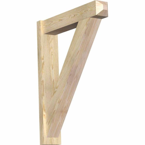 Ekena Millwork 6 in. x 36 in. x 28 in. Douglas Fir Traditional Craftsman Rough Sawn Outlooker