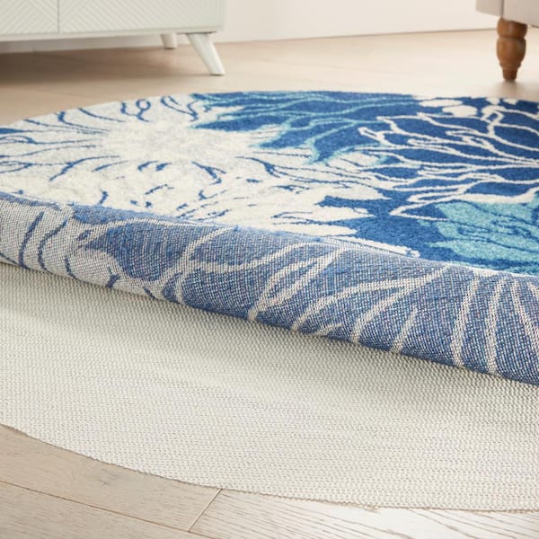 Nourison Anchor-Loc 5 ft. x 5 ft. Round Non-Slip Dual Surface Rug Pad ...